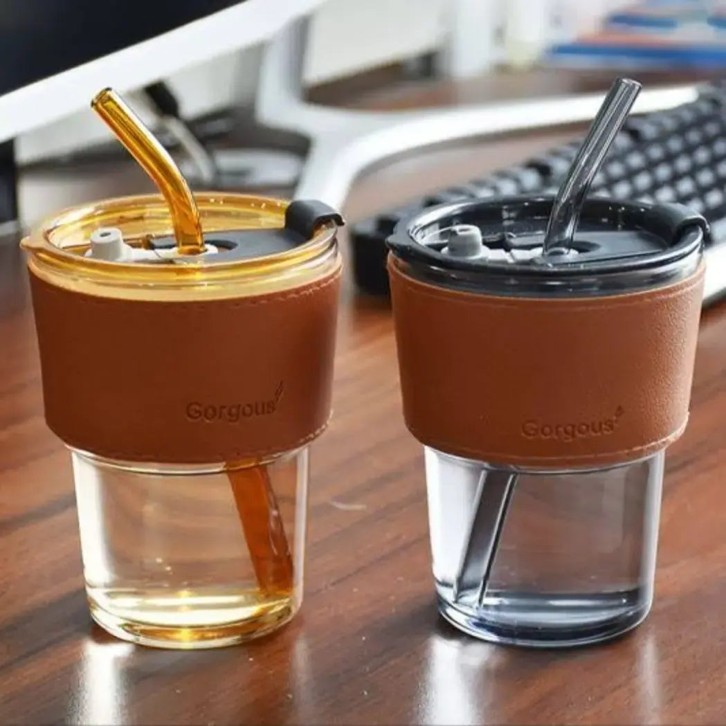 Premium Slub Glass Mug – Heat-Resistant Designer Crystal Mug for Coffee & Tea